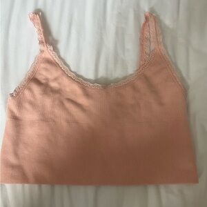 LIKE NEW! Lace Trim Tank Top